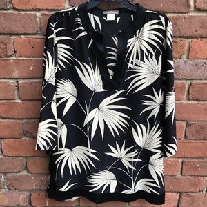 Tommy Bahama Tropical Print 100% Silk Tunic Large